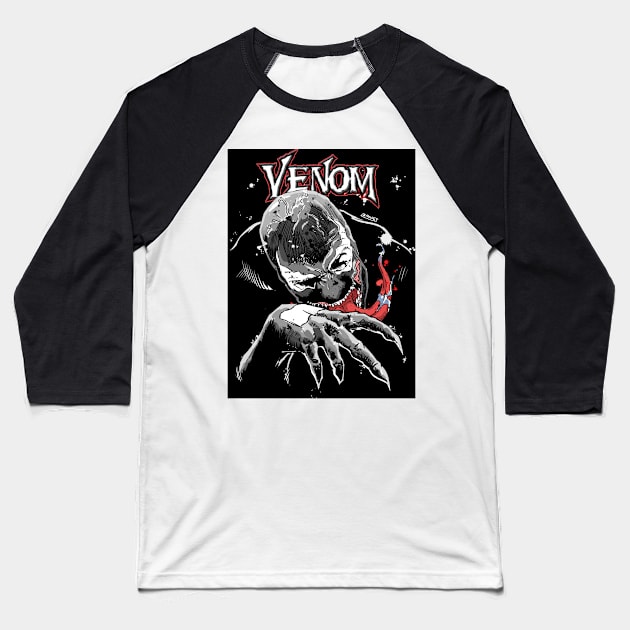 Symbiote Baseball T-Shirt by BarnesComicArt